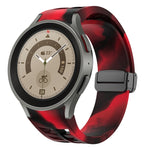 سوار ساعة سيليكون بقفل أسود قابل للطي مغناطيسي من Richard، لساعة Samsung Galaxy Watch 5 مقاس 40 / 44 مم، لساعة Samsung Galaxy Watch 5 Pro مقاس 45 مم، لساعة Samsung Galaxy Watch 4 مقاس 40 / 44 مم