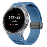 سوار ساعة سيليكون بقفل أسود قابل للطي مغناطيسي من Richard، لساعة Samsung Galaxy Watch FE مقاس 40 مم، لساعة Samsung Galaxy Watch 7 مقاس 40 / 44 مم، لساعة Samsung Galaxy Watch 6 Classic مقاس 43 / 47 مم