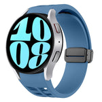 سوار ساعة سيليكون بقفل أسود قابل للطي مغناطيسي من Richard، لساعة Samsung Galaxy Watch 6 مقاس 40 / 44 مم، لساعة Samsung Galaxy Watch 5 Pro إصدار الغولف، لساعة Samsung Galaxy Watch 5 إصدار الغولف