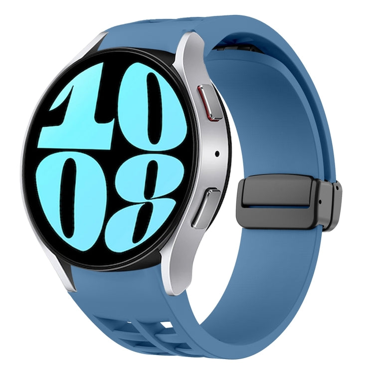 سوار ساعة سيليكون بقفل أسود قابل للطي مغناطيسي من Richard، لساعة Samsung Galaxy Watch 6 مقاس 40 / 44 مم، لساعة Samsung Galaxy Watch 5 Pro إصدار الغولف، لساعة Samsung Galaxy Watch 5 إصدار الغولف