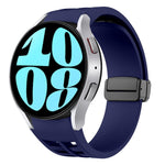 سوار ساعة سيليكون بقفل أسود قابل للطي مغناطيسي من Richard، لساعة Samsung Galaxy Watch 6 مقاس 40 / 44 مم، لساعة Samsung Galaxy Watch 5 Pro إصدار الغولف، لساعة Samsung Galaxy Watch 5 إصدار الغولف