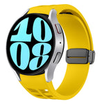 سوار ساعة سيليكون بقفل أسود قابل للطي مغناطيسي من Richard، لساعة Samsung Galaxy Watch 6 مقاس 40 / 44 مم، لساعة Samsung Galaxy Watch 5 Pro إصدار الغولف، لساعة Samsung Galaxy Watch 5 إصدار الغولف