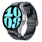 سوار ساعة سيليكون بقفل أسود قابل للطي مغناطيسي من Richard، لساعة Samsung Galaxy Watch 6 مقاس 40 / 44 مم، لساعة Samsung Galaxy Watch 5 Pro إصدار الغولف، لساعة Samsung Galaxy Watch 5 إصدار الغولف