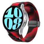 سوار ساعة سيليكون بقفل أسود قابل للطي مغناطيسي من Richard، لساعة Samsung Galaxy Watch 6 مقاس 40 / 44 مم، لساعة Samsung Galaxy Watch 5 Pro إصدار الغولف، لساعة Samsung Galaxy Watch 5 إصدار الغولف