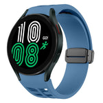 سوار ساعة سيليكون بقفل أسود قابل للطي مغناطيسي من Richard، لساعة Samsung Galaxy Watch 5 مقاس 40 / 44 مم، لساعة Samsung Galaxy Watch 5 Pro مقاس 45 مم، لساعة Samsung Galaxy Watch 4 مقاس 40 / 44 مم