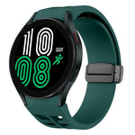 سوار ساعة سيليكون بقفل أسود قابل للطي مغناطيسي من Richard، لساعة Samsung Galaxy Watch 5 مقاس 40 / 44 مم، لساعة Samsung Galaxy Watch 5 Pro مقاس 45 مم، لساعة Samsung Galaxy Watch 4 مقاس 40 / 44 مم