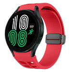 سوار ساعة سيليكون بقفل أسود قابل للطي مغناطيسي من Richard، لساعة Samsung Galaxy Watch 5 مقاس 40 / 44 مم، لساعة Samsung Galaxy Watch 5 Pro مقاس 45 مم، لساعة Samsung Galaxy Watch 4 مقاس 40 / 44 مم