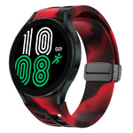 سوار ساعة سيليكون بقفل أسود قابل للطي مغناطيسي من Richard، لساعة Samsung Galaxy Watch 5 مقاس 40 / 44 مم، لساعة Samsung Galaxy Watch 5 Pro مقاس 45 مم، لساعة Samsung Galaxy Watch 4 مقاس 40 / 44 مم