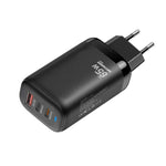 محول TE-65W GaN PD65W بمنفذي USB-C + USB-A للابتوب / التابلت، قابس الاتحاد الأوروبي