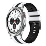 سوار ساعة سيليكون رياضي بلونين 20مم، لـ Samsung Galaxy Watch 4 Classic مقاس 42مم، لـ Samsung Galaxy Watch Active 2 مقاس 44مم، لـ Samsung Galaxy Watch Active 2 مقاس 40مم