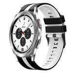 سوار ساعة سيليكون رياضي بلونين 20مم، لـ Samsung Galaxy Watch 4 Classic مقاس 42مم، لـ Samsung Galaxy Watch Active 2 مقاس 44مم، لـ Samsung Galaxy Watch Active 2 مقاس 40مم