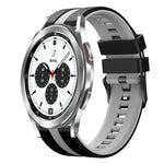 سوار ساعة سيليكون رياضي بلونين 20مم، لـ Samsung Galaxy Watch 4 Classic مقاس 42مم، لـ Samsung Galaxy Watch Active 2 مقاس 44مم، لـ Samsung Galaxy Watch Active 2 مقاس 40مم