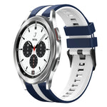 سوار ساعة سيليكون رياضي بلونين 20مم، لـ Samsung Galaxy Watch 4 Classic مقاس 42مم، لـ Samsung Galaxy Watch Active 2 مقاس 44مم، لـ Samsung Galaxy Watch Active 2 مقاس 40مم