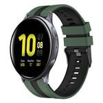 سوار ساعة سيليكون رياضي بلونين 20مم، لـ Samsung Galaxy Watch 4 Classic مقاس 42مم، لـ Samsung Galaxy Watch Active 2 مقاس 44مم، لـ Samsung Galaxy Watch Active 2 مقاس 40مم