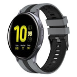 سوار ساعة سيليكون رياضي بلونين 20مم، لـ Samsung Galaxy Watch 4 Classic مقاس 42مم، لـ Samsung Galaxy Watch Active 2 مقاس 44مم، لـ Samsung Galaxy Watch Active 2 مقاس 40مم