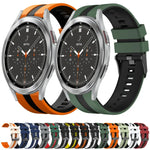 سوار ساعة سيليكون رياضي بلونين 20مم، لـ Samsung Galaxy Watch 4 Classic مقاس 42مم، لـ Samsung Galaxy Watch Active 2 مقاس 44مم، لـ Samsung Galaxy Watch Active 2 مقاس 40مم