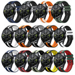 سوار ساعة سيليكون رياضي بلونين 20مم، لـ Samsung Galaxy Watch 4 Classic مقاس 42مم، لـ Samsung Galaxy Watch Active 2 مقاس 44مم، لـ Samsung Galaxy Watch Active 2 مقاس 40مم