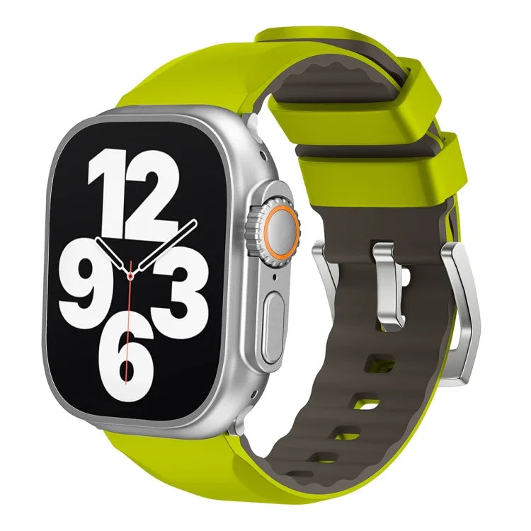سوار ساعة سيليكون بلونين، لسلسلة Apple Watch 4 مقاس 44مم، لسلسلة Apple Watch 4 مقاس 40مم