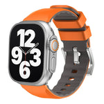 سوار ساعة سيليكون بلونين، لسلسلة Apple Watch 4 مقاس 44مم، لسلسلة Apple Watch 4 مقاس 40مم