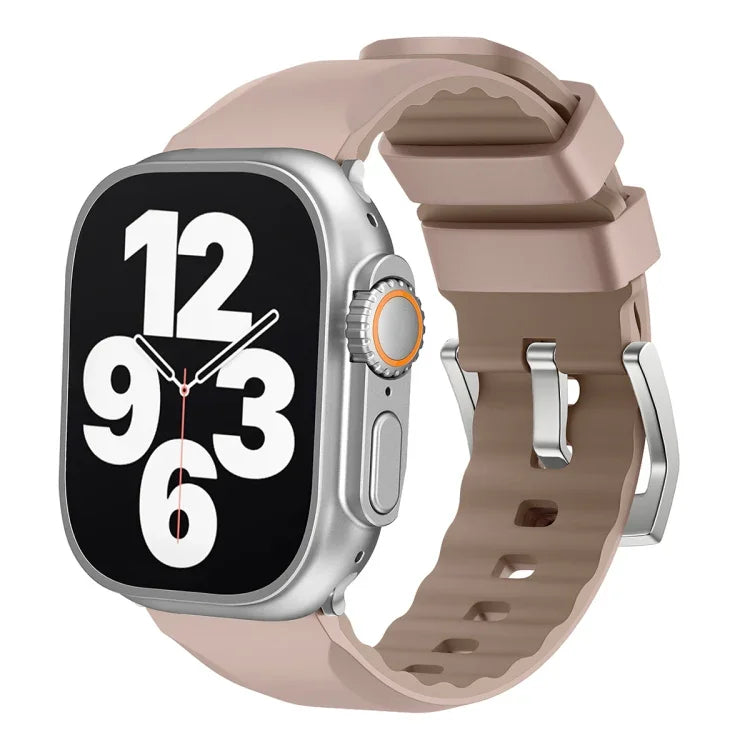 سوار ساعة سيليكون بلونين، لسلسلة Apple Watch 4 مقاس 44مم، لسلسلة Apple Watch 4 مقاس 40مم