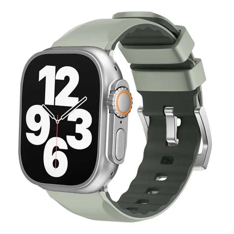 سوار ساعة سيليكون بلونين، لسلسلة Apple Watch 4 مقاس 44مم، لسلسلة Apple Watch 4 مقاس 40مم