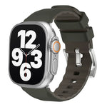 سوار ساعة سيليكون بلونين، لسلسلة Apple Watch 4 مقاس 44مم، لسلسلة Apple Watch 4 مقاس 40مم