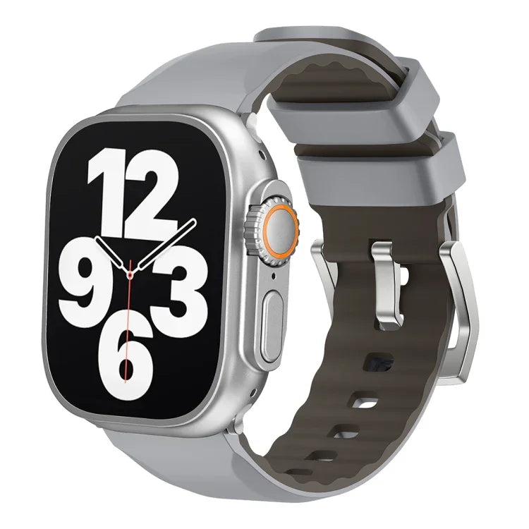 سوار ساعة سيليكون بلونين، لسلسلة Apple Watch 4 مقاس 44مم، لسلسلة Apple Watch 4 مقاس 40مم