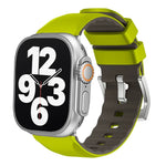 سوار ساعة سيليكون بلونين، لسلسلة Apple Watch 4 مقاس 44مم، لسلسلة Apple Watch 4 مقاس 40مم