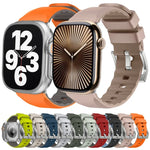 سوار ساعة سيليكون بلونين، لسلسلة Apple Watch 4 مقاس 44مم، لسلسلة Apple Watch 4 مقاس 40مم