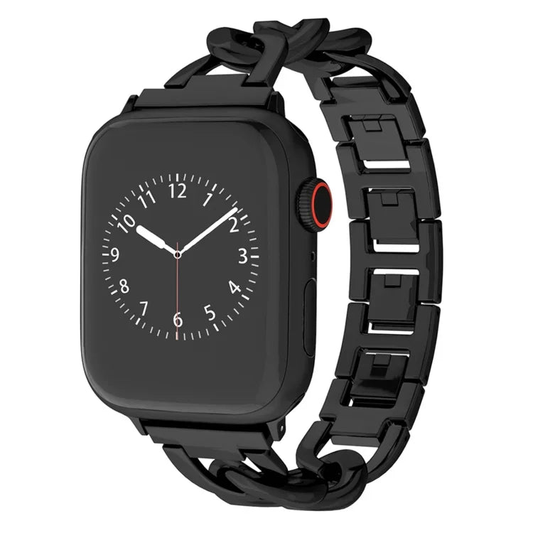 سوار ساعة بسلسلة معدنية قابلة للإزالة السريعة، لساعة آبل SE 2022 مقاس 44مم، لساعة آبل سيريس 7 مقاس 41مم، لساعة آبل سيريس 7 مقاس 45مم، لساعة آبل سيريس 6 مقاس 40مم، لساعة آبل سيريس 6 مقاس 44مم، لساعة آبل سيريس 5 مقاس 44مم، لساعة آبل سيريس 5 مقاس 40مم