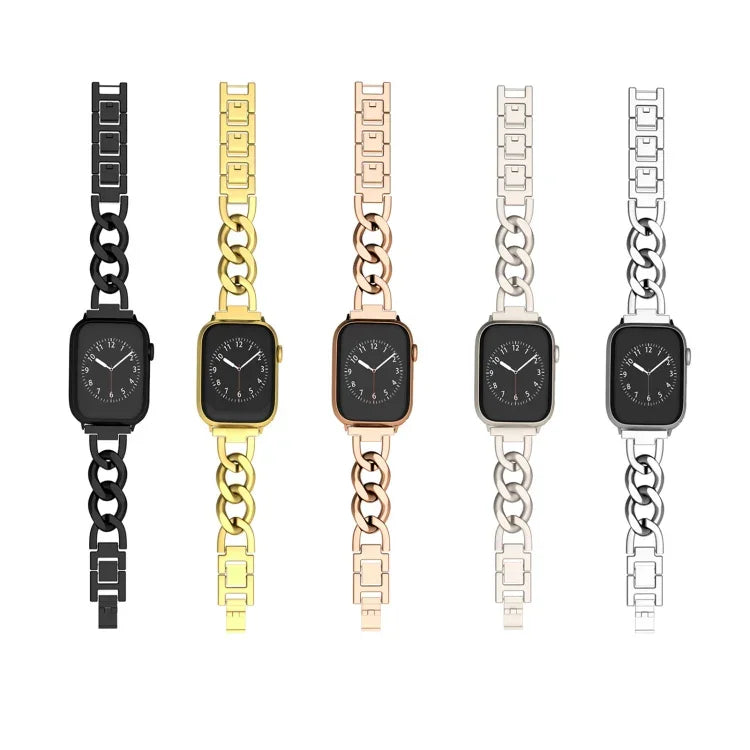 سوار ساعة بسلسلة معدنية قابلة للإزالة السريعة، لسلسلة Apple Watch 3 مقاس 38مم، لسلسلة Apple Watch 3 مقاس 42مم