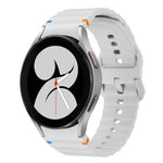 Wave Pattern Stitched Silicone Watch Band, For Samsung Galaxy Watch 5 Pro, For Samsung Galaxy Watch 4 40 / 44mm, For Samsung Galaxy Watch 4 Classic 42 / 46mm, For Samsung Galaxy Watch3 41mm