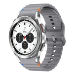 Wave Pattern Stitched Silicone Watch Band, For Samsung Galaxy Watch 5 Pro, For Samsung Galaxy Watch 4 40 / 44mm, For Samsung Galaxy Watch 4 Classic 42 / 46mm, For Samsung Galaxy Watch3 41mm