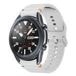 Wave Pattern Stitched Silicone Watch Band, For Samsung Galaxy Watch 5 Pro, For Samsung Galaxy Watch 4 40 / 44mm, For Samsung Galaxy Watch 4 Classic 42 / 46mm, For Samsung Galaxy Watch3 41mm