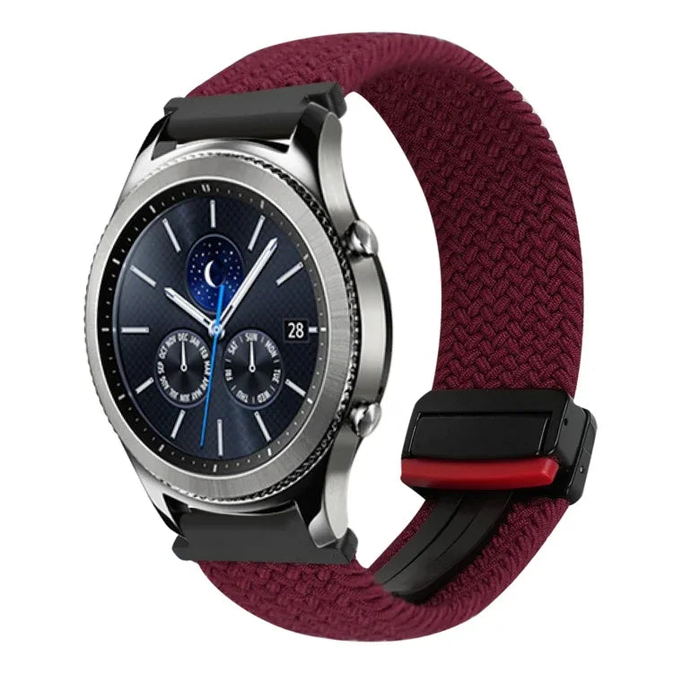 سوار ساعة مضفر بإبزيم مغناطيسي 22مم، لساعات Samsung Galaxy Gear S3 Classic، لساعات Samsung Galaxy Watch مقاس 46مم