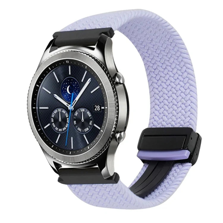 22mm Magnetic Buckle Braided Watch Band, For Samsung Galaxy Gear S3 Classic, For Samsung Galaxy Watch 46mm