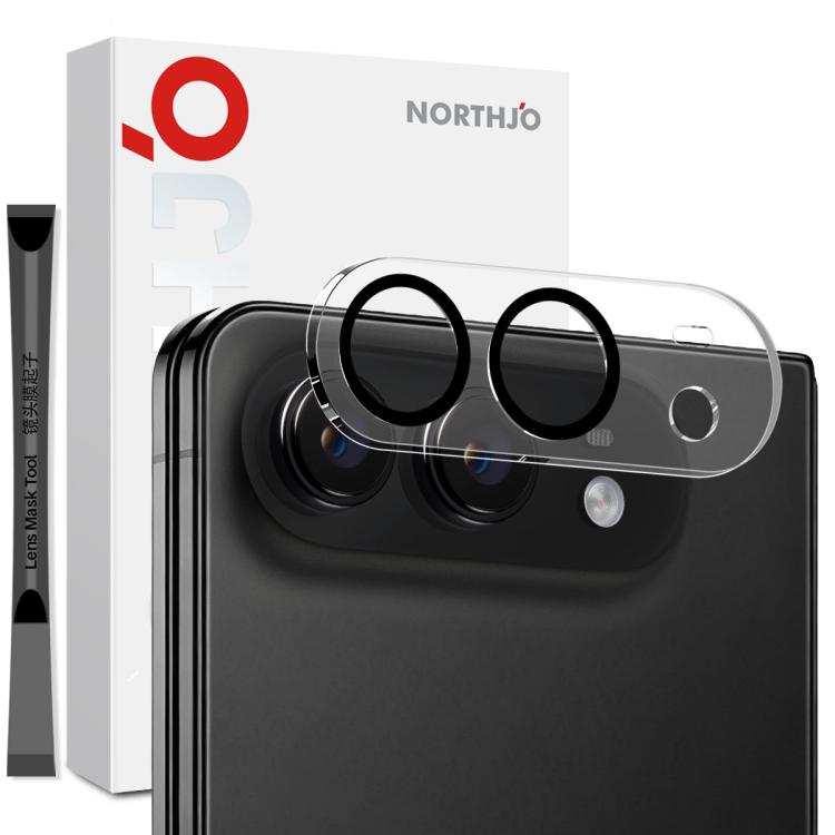 فيلم زجاج مقسى ثلاثي الأبعاد لالتقاط الصور الليلية لحماية عدسة الكاميرا من NORTHJO، لهواتف iPhone 17e / 16e، iPhone 17 Pro Max، iPhone 17 Pro، iPhone 17، iPhone Air، iPhone 16 Pro / 16 Pro Max، iPhone 16 / 16 Plus، iPhone 15 Pro / 15 Pro Max