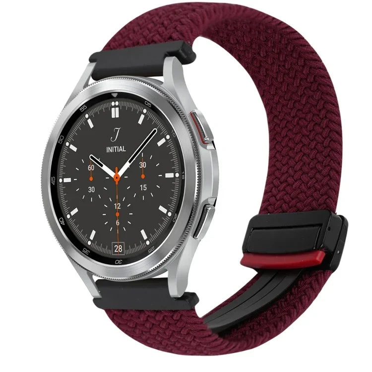 20mm Magnetic Buckle Braided Watch Strap, For Samsung Galaxy Watch 4, For Samsung Galaxy Watch 4 Classic