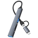 محول توسيع ADS-805 8 دبوس + Type-C إلى USB-C بيانات + USB 2.0 / 3.0 + قارئ بطاقات SD / TF، ADS-805