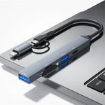 محول توسيع ADS-805 8 دبوس + Type-C إلى USB-C بيانات + USB 2.0 / 3.0 + قارئ بطاقات SD / TF، ADS-805