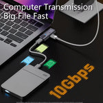 محول USB-C / Type-C ذكر إلى مزدوج Type-C أنثى USB3.2/10Gbps OTG، محول شحن PD100W، مزدوج Type-C