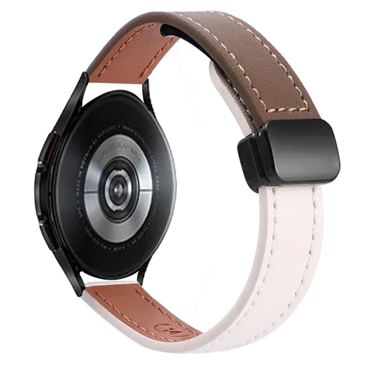 Slim Magnetic Buckle 20mm Microfiber Leather Watch Band, For Samsung Galaxy Watch 4  40 / 44mm, For Samsung Galaxy Watch 4 Classic 42 / 46mm
