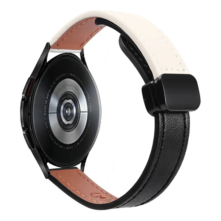 Slim Magnetic Buckle 20mm Microfiber Leather Watch Band, For Samsung Galaxy Watch 4  40 / 44mm, For Samsung Galaxy Watch 4 Classic 42 / 46mm