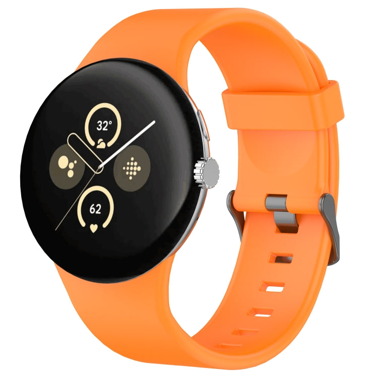 Solid Color Sports Silicone Watch Band, For Google Pixel Watch 4 / Watch 3 45mm
