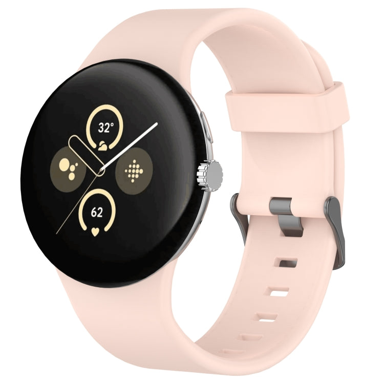 Solid Color Sports Silicone Watch Band, For Google Pixel Watch 4 / Watch 3 45mm