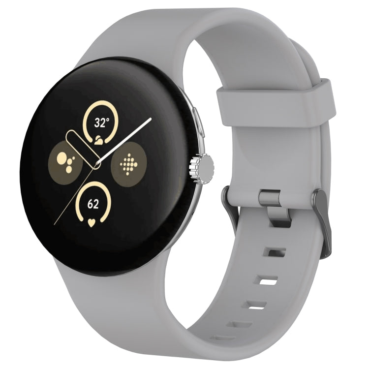 Solid Color Sports Silicone Watch Band, For Google Pixel Watch 4 / Watch 3 45mm