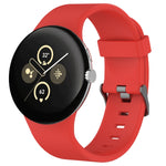 Solid Color Sports Silicone Watch Band, For Google Pixel Watch 4 / Watch 3 45mm