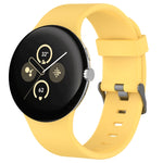 Solid Color Sports Silicone Watch Band, For Google Pixel Watch 4 / Watch 3 45mm