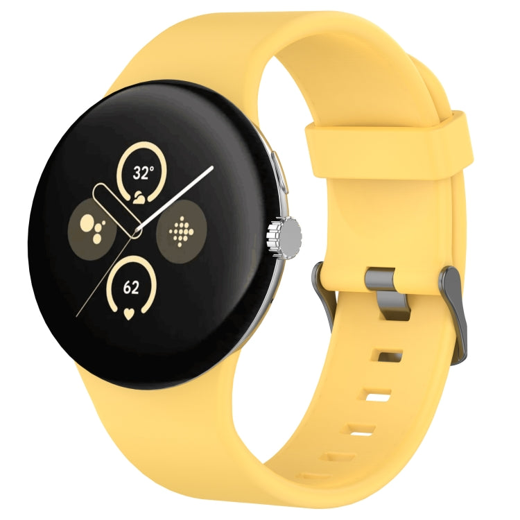 Solid Color Sports Silicone Watch Band, For Google Pixel Watch 4 / Watch 3 45mm