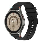 سوار ساعة سيليكون مخيط بنقاط متموجة 20 مم، لساعة Samsung Galaxy Watch 5 مقاس 40 / 44 مم، لساعة Samsung Galaxy Watch 5 Pro مقاس 45 مم، لساعة Samsung Galaxy Watch 4 مقاس 40 / 44 مم، لساعة Samsung Galaxy Watch 4 Classic مقاس 42 / 46 مم